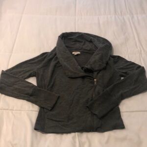 Nordstrom Caslon zip up grey jacket with pockets